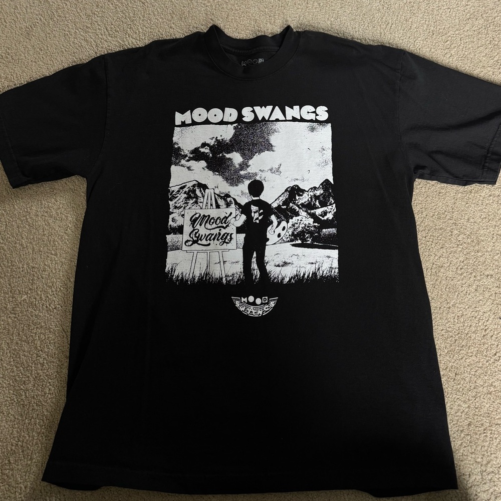 Black men’s tee, size large 100% cotton.